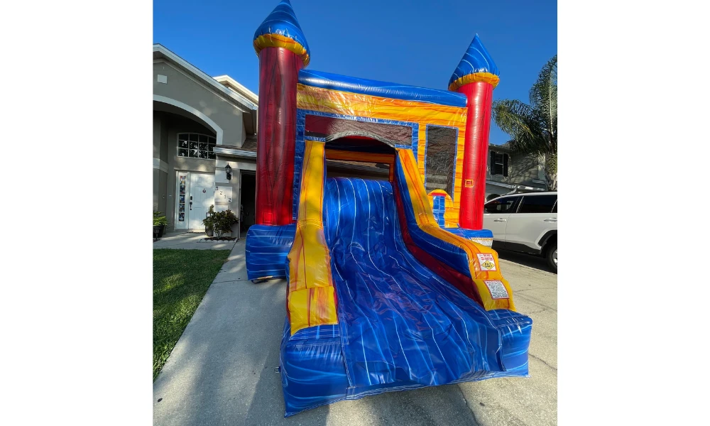 Experience Paradise with Our Marble Combo Bounce House Rental in Kissimmee