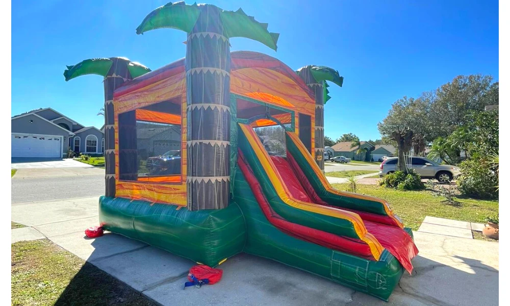 Experience Paradise with Our Palm Tree Bounce House Rental in Kissimmee